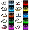 thumbnail image 2 of YJ005 LED Shutter Glasses - Emerald Green, 10 Color Options with 4 Lighting Modes (Steady, Slow Flash, Burst Flash, Off) - Ergonomic PC Frame, AC Lens, PVC Light Strip - Perfect for Halloween,, 2 of 6