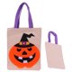 thumbnail image 2 of Bolsa de mano NikouMX Lino Saco de almacenamiento Halloween Negro Calabaza Beige, 2 of 8