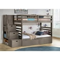 thumbnail image 2 of My Bed Now Everest Twin-over-Twin 2-Drawer Wood Bunk Bed w/ Staircase in Brown, 2 of 6