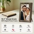thumbnail image 5 of TEMASH frameo 10.1" Wood Grain WiFi Digital Photo Frame – 32GB Storage, IPS Touchscreen, Auto-Rotate, Wall Mount, Instant Sharing via frameo App, 5 of 9