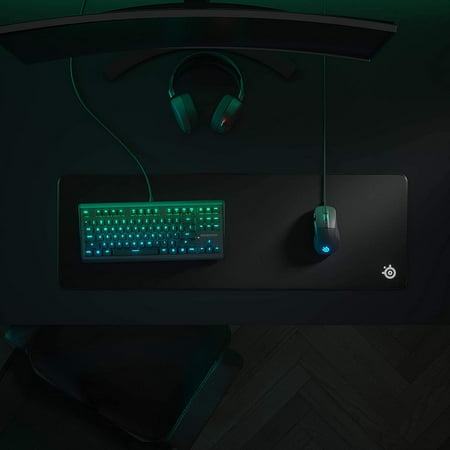 SteelSeries - QcK Edge Cloth Gaming Mouse Pad with Never-fray Stitched Edges - XL - Black