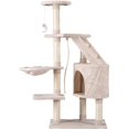 thumbnail image 1 of Mueble rascador para gato 120 cm madera felpa suave area descanso, 1 of 1
