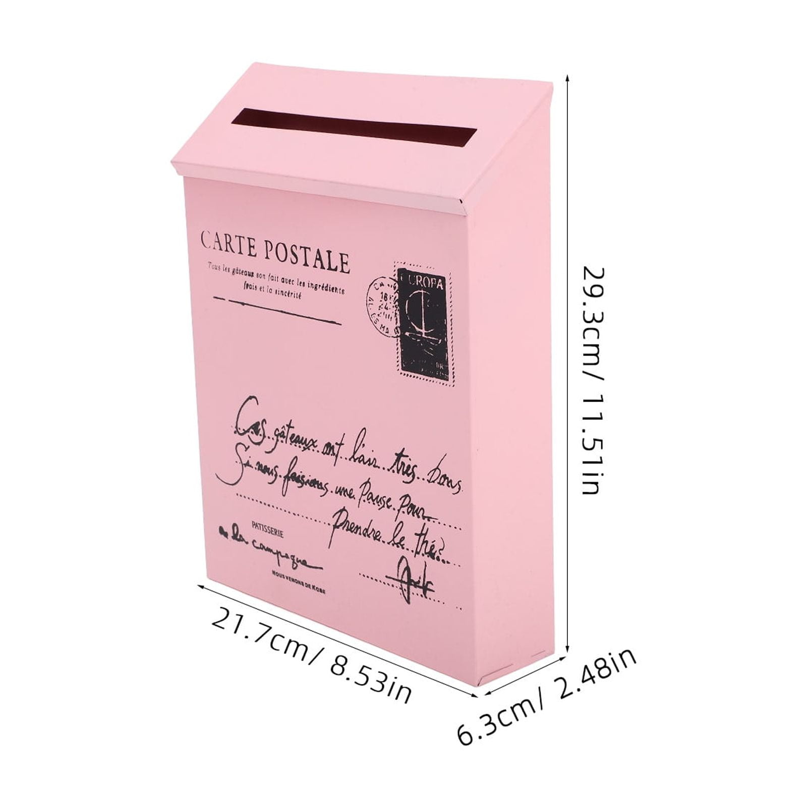 GOOHOCHY Wall Mounted Mailbox Vintage Post Box Letter Mailbox Suggestion Box Retro Style Mailbox