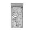 thumbnail image 2 of Ambesonne Black White Fitted Sheet & Pillow Sham Set, French Map Island, Queen, Black and White, 2 of 3