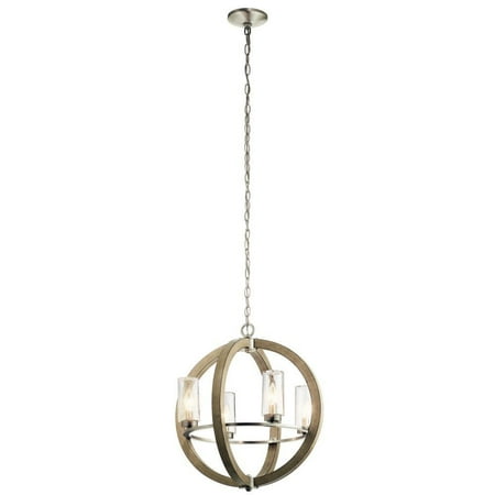 

4 Light Outdoor Chandelier with Lodge/Country/Rustic Inspirations 23 inches Tall By 20 inches Wide-Auburn Stained Finish Bailey Street Home