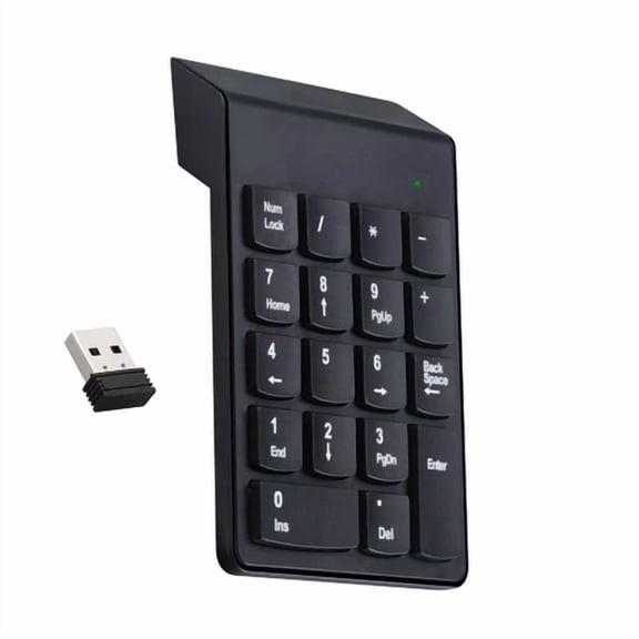 RHEA- Plug-N-Play Wireless Number Keyboard W/2.4G Usb Receiver Low Power Consumption