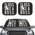 thumbnail image 2 of Kll Floss Like A Boss Windshield Sun Shade 2-Piece Foldable Car Front Window Sunshade For Most Sedans Suv Truck- Large, 2 of 7