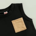 thumbnail image 4 of Bagilaanoe Summer Toddler Baby Boy Clothes Set Summer Outfits Sleeveless Tank Tops Striped Shorts 2PCS, 4 of 6
