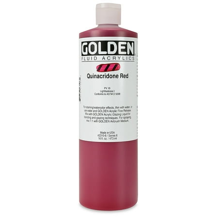UPC: 0738797231061 | Golden Fluid Acrylics – Quinacridone Red  16 oz bottle