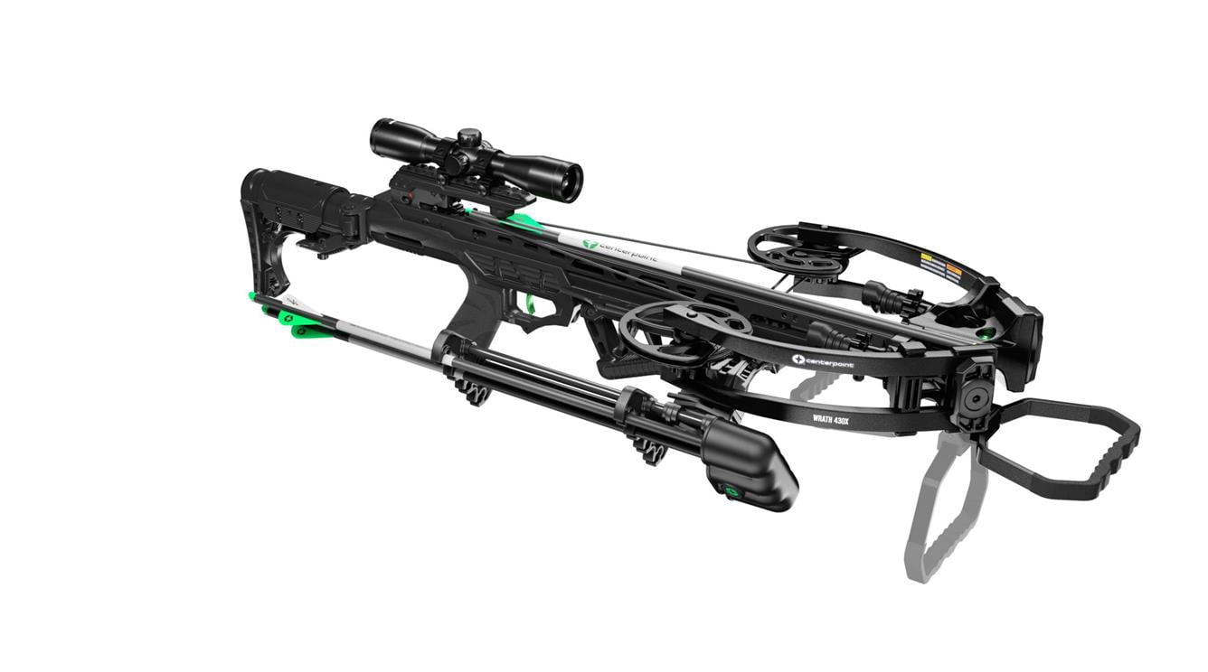 CenterPoint Archery Wrath 430 FPS Compound Crossbow with Full Accessory Package (Black)