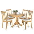 thumbnail image 4 of East West Furniture Antique 5-piece Wood Kitchen Table and Chairs in Oak, 4 of 7