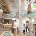 thumbnail image 5 of Blue Cartoon Dragonfly Plush Flannel Bath Rug 16x24 Inches, Quick Dry Absorbent Non Slip Mat for Bathroom Sink Tub, 5 of 8