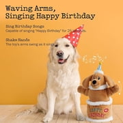 Fuzzwoof Birthday Cake Dog Toy, Dancing with Echo Function Feature, Singing Birthday Songs, Interactive Dog Toys, Plush Stuffed Puppy Toy, Birthday Gift for Dogs