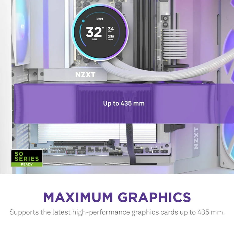 NZXT CMH92FWR1 H9 Flow RGB ATX Mid-Tower PC Case Dual Chamber