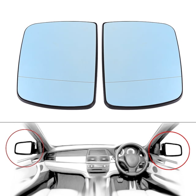 Vidrio de Espevisor de Puerta, Reemplazo Califactable de Vidrio de Espéis Retrovisor de Puerta Izquierda Derecha Anti-Persiana para X5 E53 1998-2006
