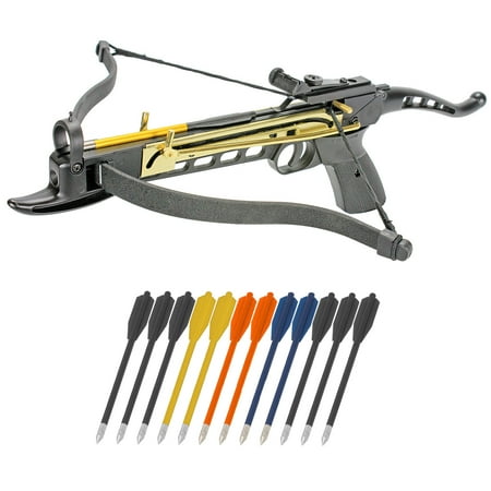 KingsArchery Crossbow Self-Cocking 80 LBS Adjustable Sights 3 Aluminum Arrow