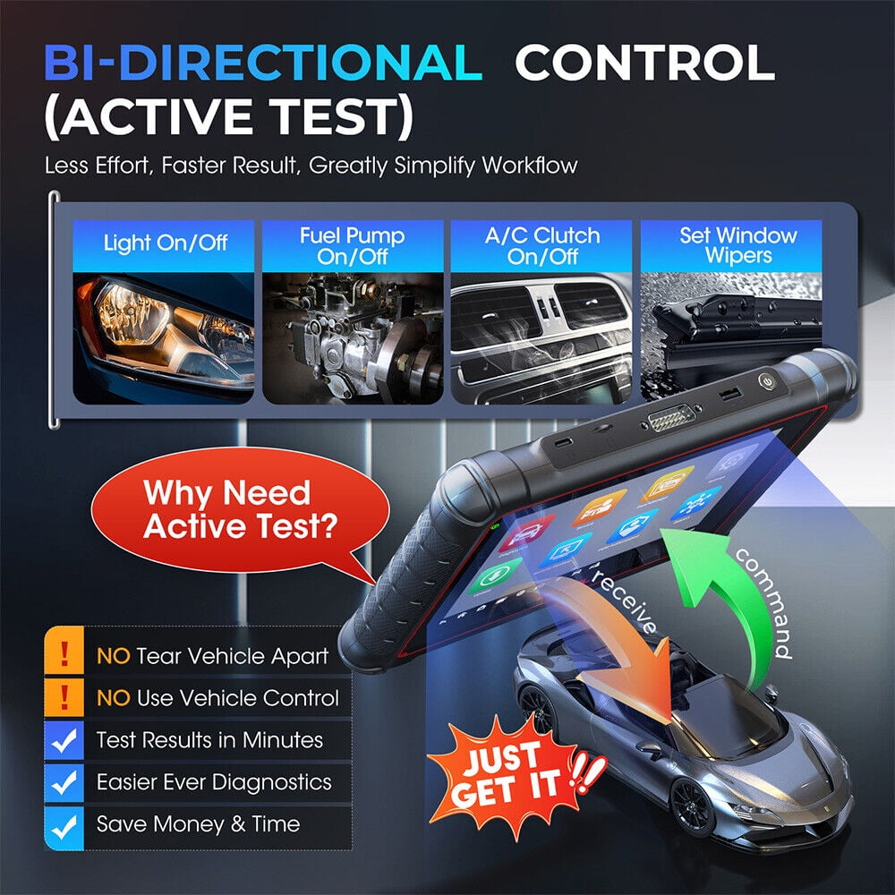 Autel Scanner MaxiPRO MP900E Car Diagnostic Scanner Bi-Directional All Systems Scan, 40+ Services, CAN-FD DoIP, , FCA SGW Upgraded Ver. of MP808S MP808BT PRO