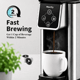 thumbnail image 5 of Mecity Coffee Maker 3 in 1 Single Serve Coffee Machine, Compatible with K cup Capsules, Instant Coffee Pot, Tea maker, 6,8,10 Oz Cup, Removable 50 Oz Water Reservoir, 120V 1150W, Black, 5 of 13