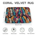 thumbnail image 2 of Bath Mat, 19.7"x31.5", Feather Print Boho Rug, Bathroom Rug Tub Shower Floor Carpet, Kitchen Toilet Floor, 2 of 7