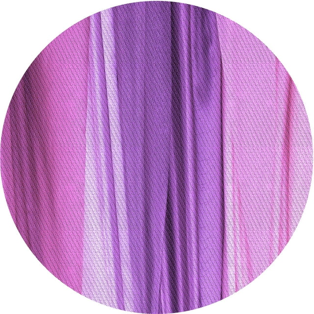Ahgly Company Tapis Rond Lavable en Machine Intérieur Transitionnel Violet Violet, 7 Pieds Rond