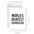 thumbnail image 5 of Koyal Wholesale Funny World's Okayest, Blank Greeting Card with Envelope, Humour, Banter, Counselor, Set of 1, 5 of 5