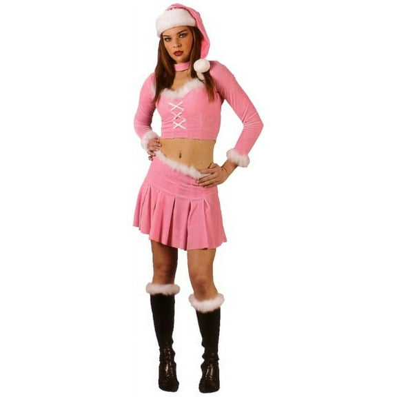 Fun World Pink and White Santa's Little Helper Women Adult Christmas Costume - Large