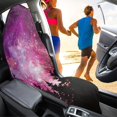 thumbnail image 4 of POLERO Purple Starry Forest Pattern Terry Cloth Car Seat Cover Washable, for Van Automotive Front Seat Suitable for Cars Trucks, 4 of 7