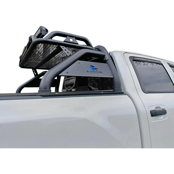 Black Horse Atlas Roll Bar Black Compatible with 17-24 Titan/XD|11-24 Ram 2500/3500|19-24 Ram 1500|00-24 Ford F-150|01-06 Silverado/Sierra 3500|07-24 Silverado 3500 HD|07-24 Tundra-RB-BA2B
