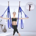 thumbnail image 3 of Aerial Yoga Swing Set, Yoga Hammock Flying Trapeze Yoga Kit Aerial Yoga Hammock Sling Inversion Tool with 2 Extension Straps for Home Gym Fitness, Mounting Accessories Included, 3 of 9