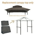 thumbnail image 4 of Faitaliicy 8x5Ft Grill Gazebo Replacement Canopy Roof Double Tiered BBQ Tent Cover Outdoor Grill Shelter Canopy Top With Rainproof Fabric For Backyard Park,Without Metal And Other Structures, 4 of 6