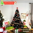 thumbnail image 4 of Tcbosik 6ft Artificial Christmas Tree with 1600 PVC Branch Tips, Holiday Xmas Tree with Metal Stand for Home Office, Easy Assembly, Black, 4 of 6