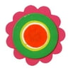Plaid Wood Painted Pink Petal Flower Shape, 1 Each