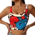 thumbnail image 2 of Lsque Mario Printed Women'S Sports Bra, Compression, Moisture Wicking, High-Impact Sports Bra For Women,Supportive sports bra-XX-Large, 2 of 9