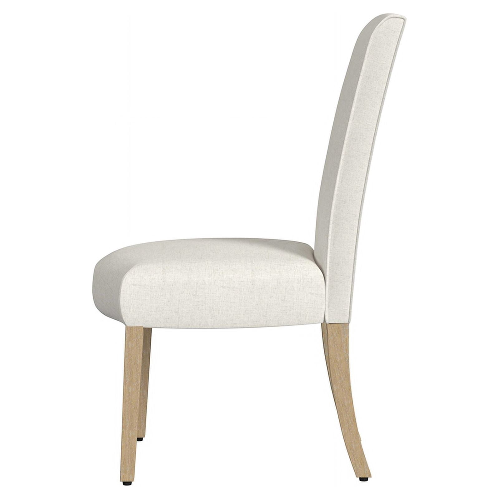 HomePop Classic Parsons Dining Chair, Set of 2, Cream