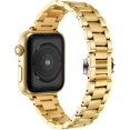 thumbnail image 1 of Correa de reloj inteligente compatible con Apple Watch Band 42 mm 44 mm 45 mm 38 mm 40 mm 41 mm, correa de reloj de acero inoxidable sólido para iWatch Series 7/6/5/4/3/2/1/SEGold245mm/44mm/42mm, 1 of 5