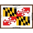 thumbnail image 5 of Art.com Maryland - State Flag Art Print by Lantern Press, Brown Frame Wall Art, 29" x 21", 5 of 5