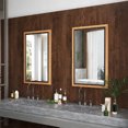 thumbnail image 4 of Costway 22" x 36" Rectangular Wall Mount Hanging Mirror Wood Framed Farmhouse Decor, 4 of 10