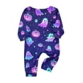 thumbnail image 4 of Mfakffe Halloween Family Matching Loungewear Set Long Sleeve Tops and Pants Sleepwear Ghost and Pumpkin Print Soft Pajamas for Holiday Party, 4 of 5