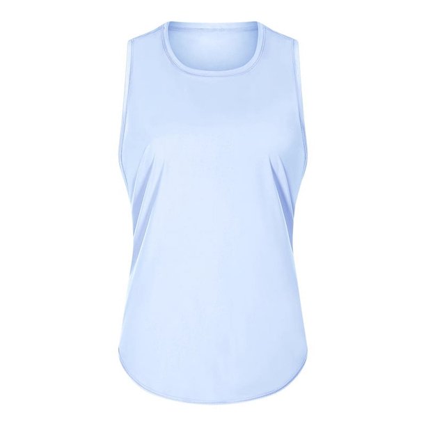 Camiseta de yoga de primavera y verano, blusa sin mangas para mujer, blusa de yoga holgada, transpirable y de secado rápido