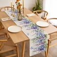 thumbnail image 3 of Purple Spring Floral Table Runner - 70 Inch Long, Kitchen Dining Table Runner Dresser Scarves, Butterfly Weeping Watercolor Botanical Farmhouse Decor for Coffee Tables Wedding Party Banquet, 3 of 8