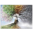 thumbnail image 1 of DesignArt Arbre avec Grande Horloge Murale Quatre Saisons, 1 of 1