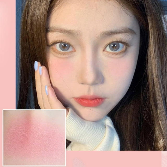 WIFKLSIIPG Powder Blusher Makeup Natural Milk Tea Orange Durable Rouge Affordable Student Makeup Red Plate
