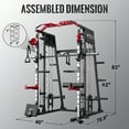 thumbnail image 2 of Mikolo Smith Machine, 2200 lbs Power Rack Cage with Cable Crossover, Weight Bar, 360° Landmine, Barbell Holders and Other Attachments, Total Body Strength Training Cage, 2 of 10