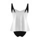 thumbnail image 5 of Conjunto de Bikini de Cintura Alta para las Mujeres Color Sólido Correa sin Espalda Dos Piezas, Bloque de Color Fuera Del Hombro Tanjini Traje de Baño, 5 of 7