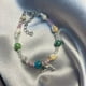 thumbnail image 1 of Nvzi Pulsera de cuentas de arroz con concha Pulsera de cuentas de cristal con colgante de playa, estilo B, 1 of 4