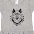 thumbnail image 4 of Inktastic Tribal Wolf Head Girls Toddler Dress, 4 of 5
