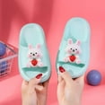 thumbnail image 3 of LIIPEE Boys Girls Slippers Summer Casual Cartoon Animal Open Toe Non- Shoes Kids Cozy Leisure Flip Flops,Light Blue,7-8 Years, 3 of 5