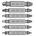 thumbnail image 2 of 6pcs Screw Extractors Double-end High-speed Steel Extractor Drill Bit Waterproof Portable Screw Removers, 2 of 8