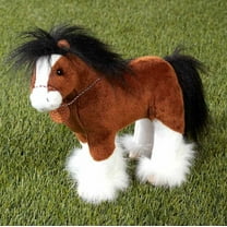 Aurora - Large Brown Breyer - Showstoppers - 11.5" Clydesdale - Exquisite Stuffed Animal