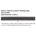 thumbnail image 4 of 150 Amp Welding Electrode Holder Lead Assembly - Dinse 10-25 Connector - #4 AWG cable (15 FEET), 4 of 5